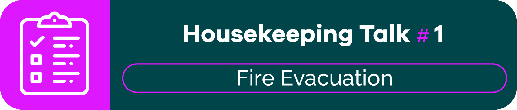 Housekeeping Talks #1